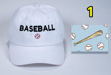 Load image into Gallery viewer, Birthday Baseball Cap with embroidered Baseball + card FREE shipping