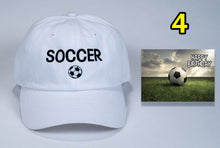 Load image into Gallery viewer, Birthday Soccer Baseball Cap Soccer ball image+ card FREE shipping