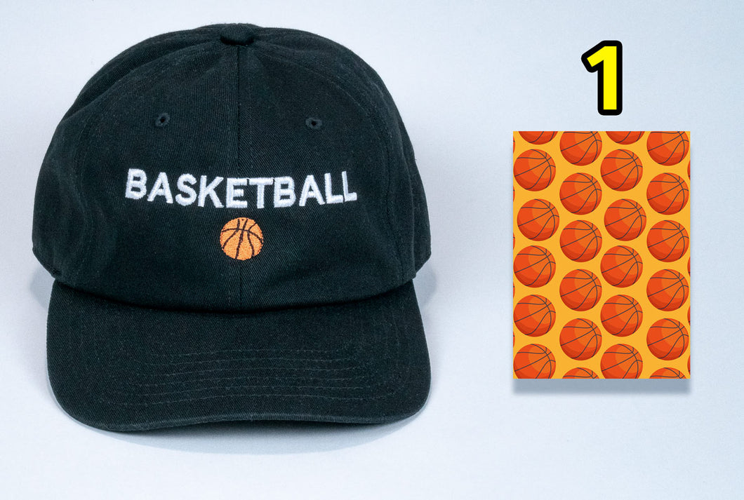 Birthday Basketball baseball Cap with embroidered Basketball + card FREE SHIPPING