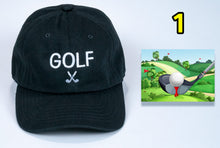 Load image into Gallery viewer, Birthday Golf Baseball Cap with embroidered Golf + card FREE shipping
