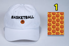 Load image into Gallery viewer, Birthday Basketball baseball Cap with embroidered Basketball + card FREE SHIPPING
