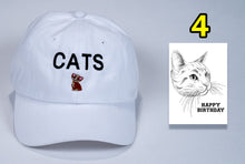 Load image into Gallery viewer, Birthday Baseball Cap low cost for Cat lovers + card and FREE Shipping
