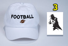 Load image into Gallery viewer, Football Birthday Baseball Cap low cost with embroidered Football + card FREE shipping
