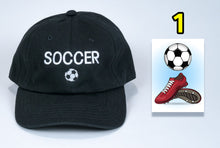 Load image into Gallery viewer, Birthday Soccer Baseball Cap Soccer ball image+ card FREE shipping
