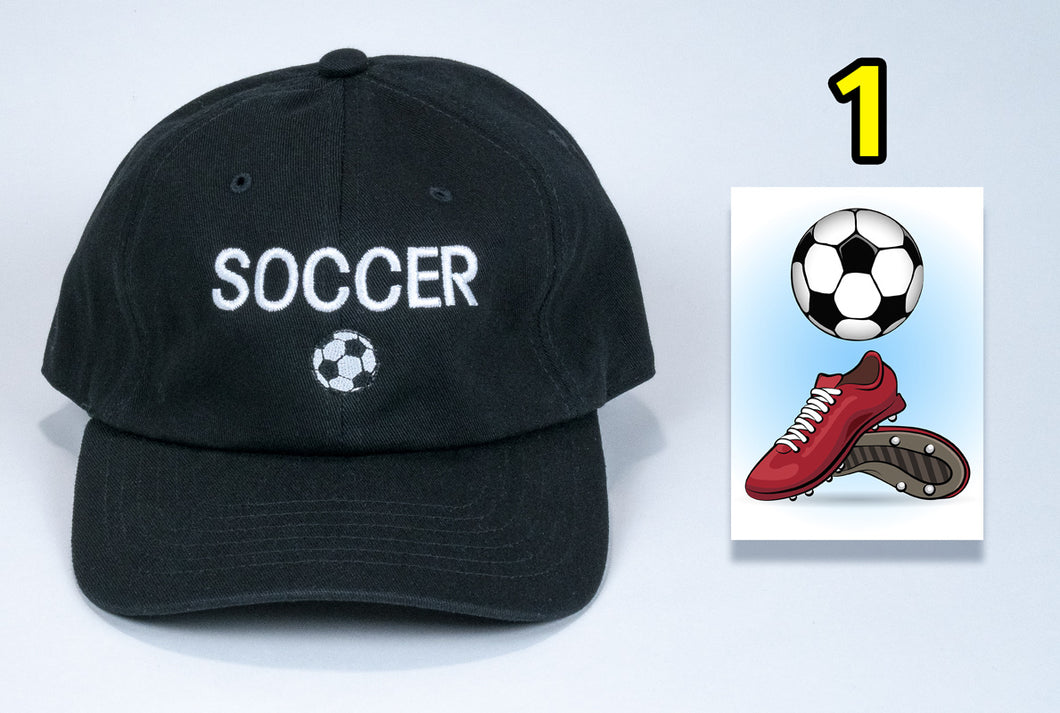 Birthday Soccer Baseball Cap Soccer ball image+ card FREE shipping