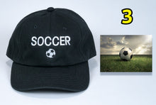 Load image into Gallery viewer, Birthday Soccer Baseball Cap Soccer ball image+ card FREE shipping
