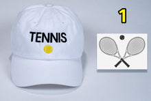 Load image into Gallery viewer, Tennis Birthday Baseball Cap with embroidered Tennis + card FREE shipping
