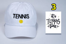 Load image into Gallery viewer, Tennis Birthday Baseball Cap with embroidered Tennis + card FREE shipping
